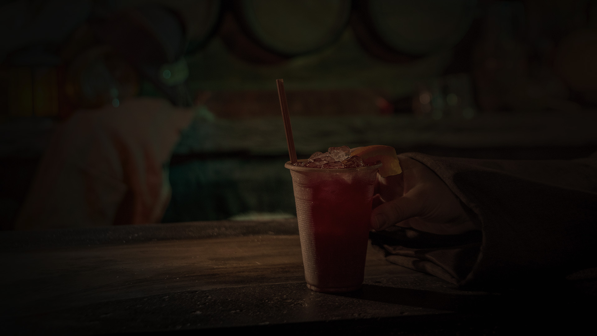 drink at the bar in the pirates tavern in savannah