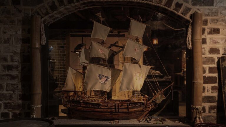 ship replica at the pirate museum in savannah