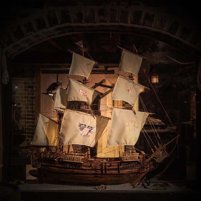 exhibit at the savannah pirates and treasure museum