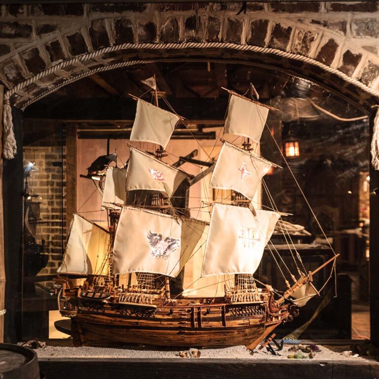 exhibits at the savannah pirates and treasure museum